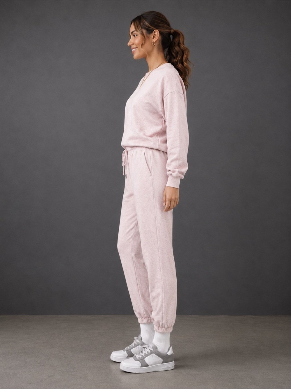 Forever 21 Women’s Light Pink Lounge Jogger Set - Picture 2 of 14